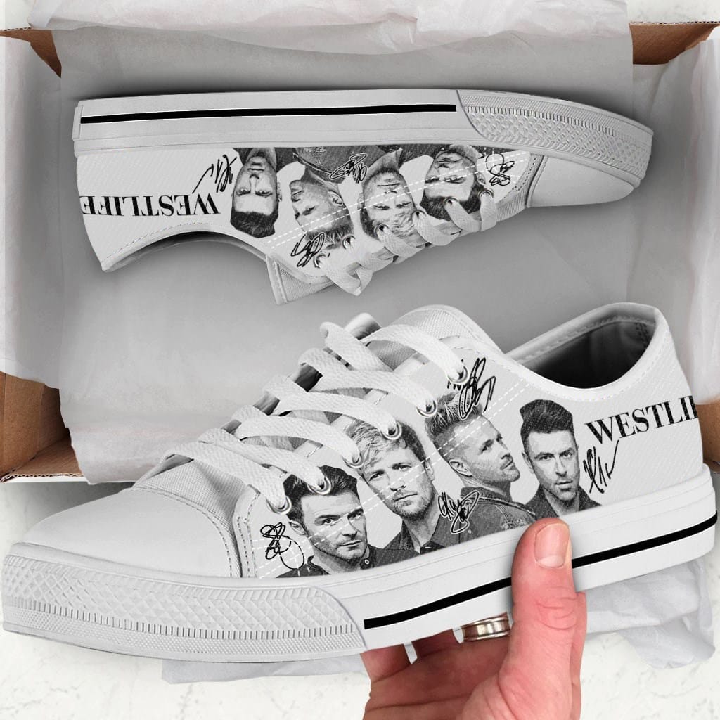 Westlife Band Low Top Shoes 1 Westlife Band Low Top Shoes