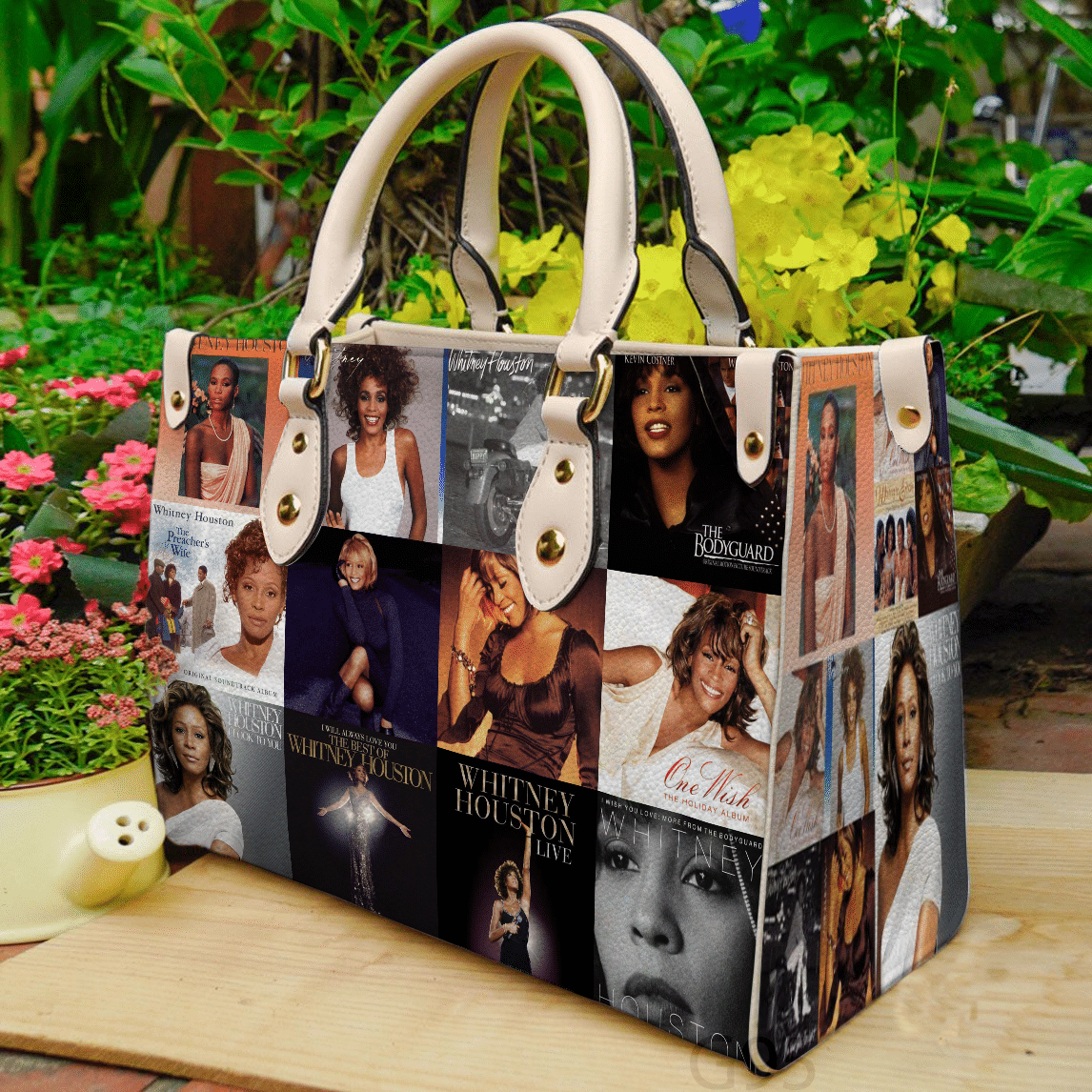 Whitney Houston Leather Handbag 1 Whitney Houston Leather Handbag