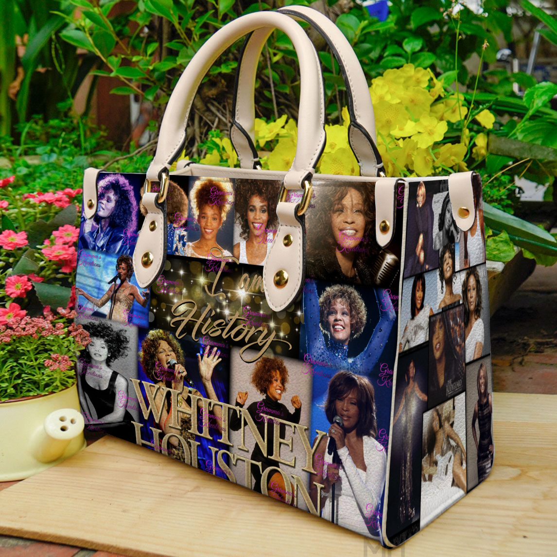 Whitney Houston Leather Handbag 1 Whitney Houston Leather Handbag