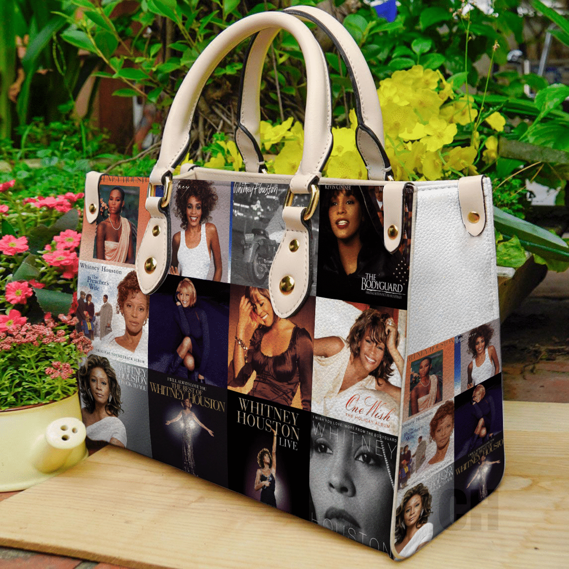 Whitney Houston Leather Handbag 1 Whitney Houston Leather Handbag