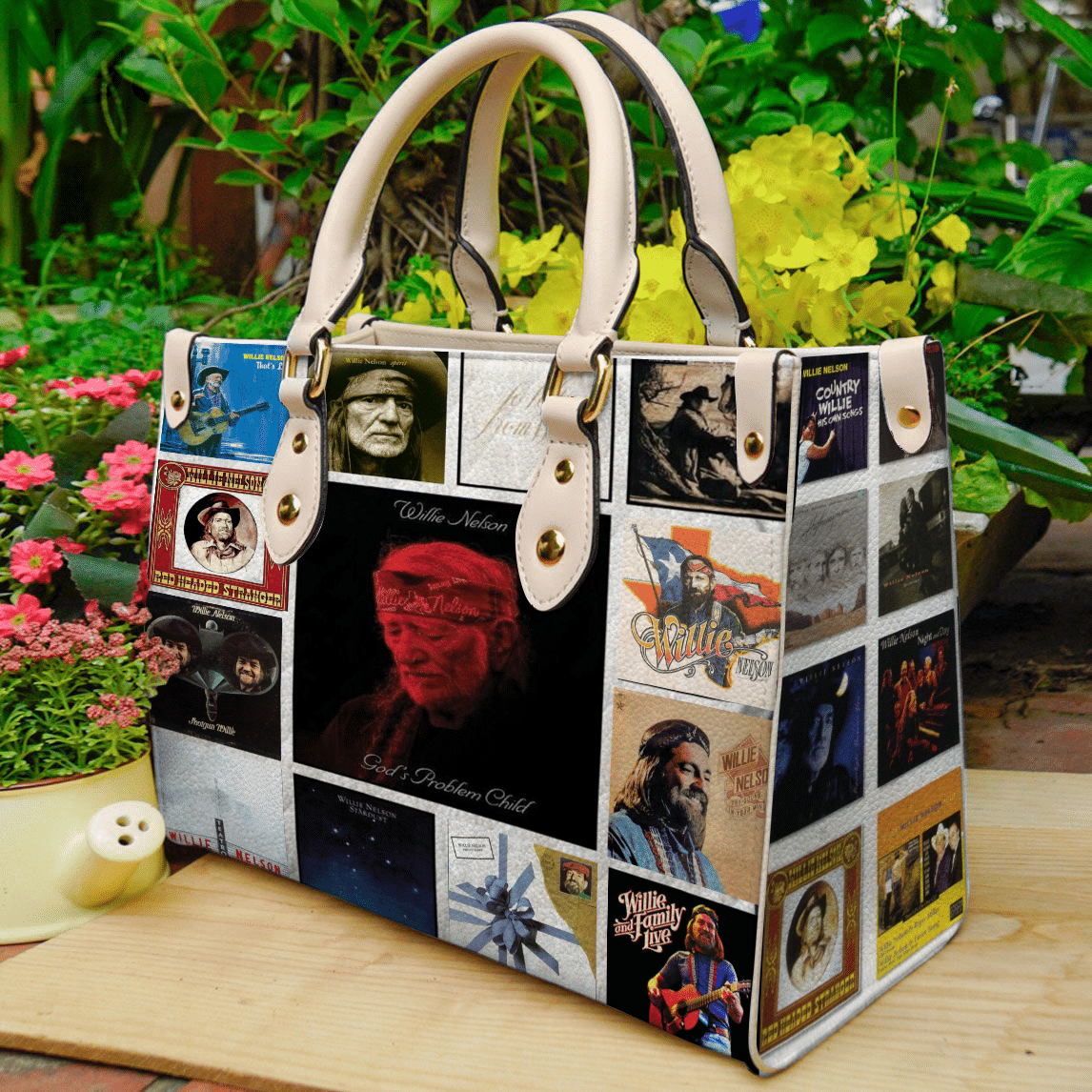 Willie Nelson Leather Handbag 1 Willie Nelson Leather Handbag