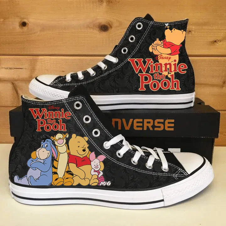 Winnie The Pooh A1 High Top Shoes 1 Winnie The Pooh A1 High Top Shoes