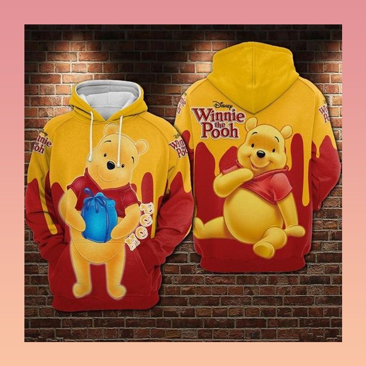 Winnie The Pooh Hoodie Zip Hoodie 3D 1 Winnie The Pooh Hoodie Zip Hoodie 3D