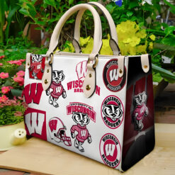 Wisconsin Badgers Leather Handbag