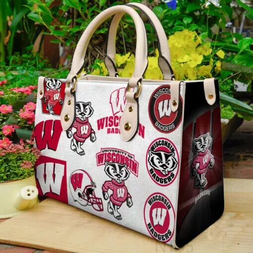 Wisconsin Badgers Leather Handbag 1 Wisconsin Badgers Leather Handbag