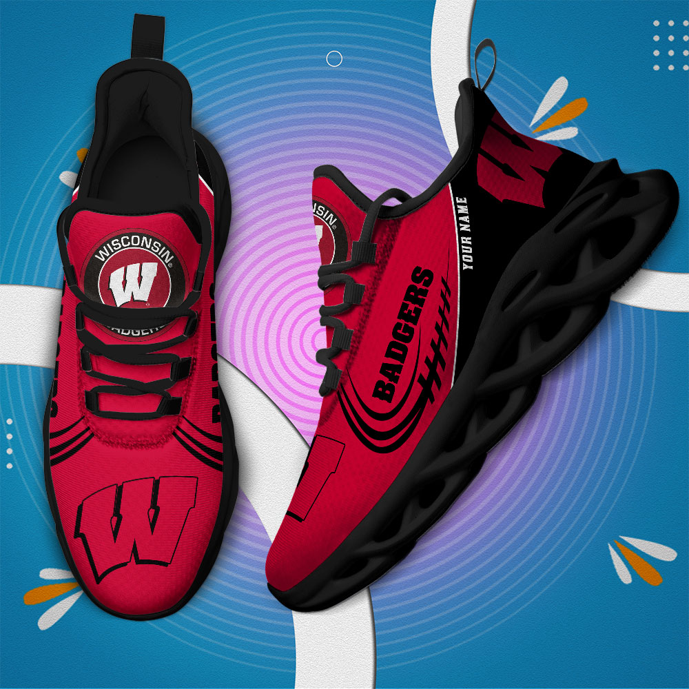 Wisconsin Badgers Max Soul Shoes 01 1 Wisconsin Badgers Max Soul Shoes 01