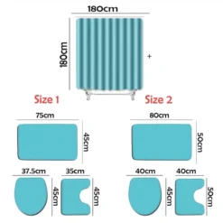 Mickey Mouse, Bath Mat Set Bathroom Shower Curtain 3 size Bathroom Shower Curtain